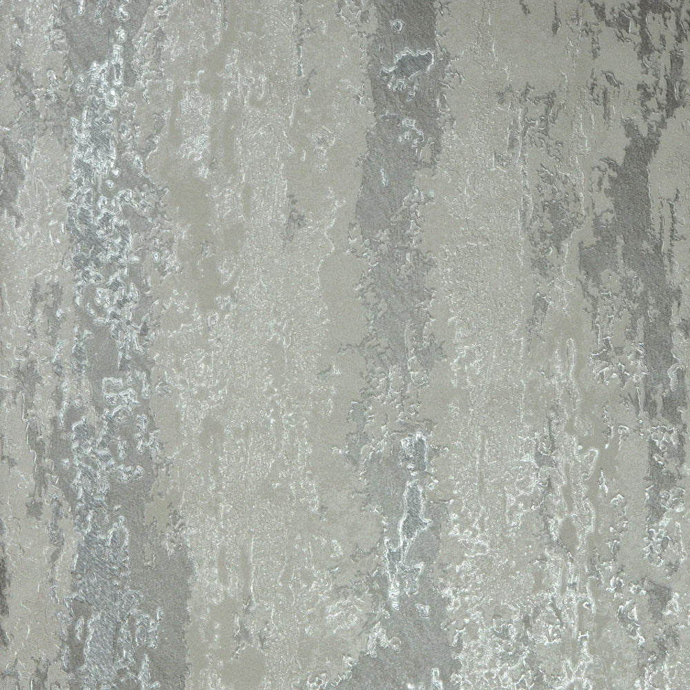 Sample of Nova Metallic Wallpaper in Warm Grey and Silver