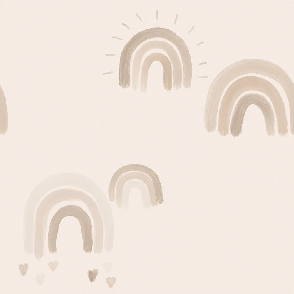 Sample of Painting Rainbows Wallpaper in Neutral