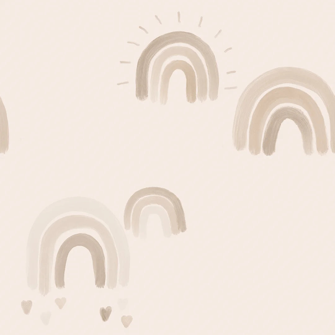 Sample of Painting Rainbows Wallpaper in Neutral