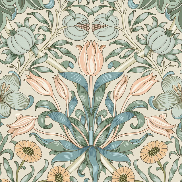 Pomegranate Grove Wallpaper in Cream