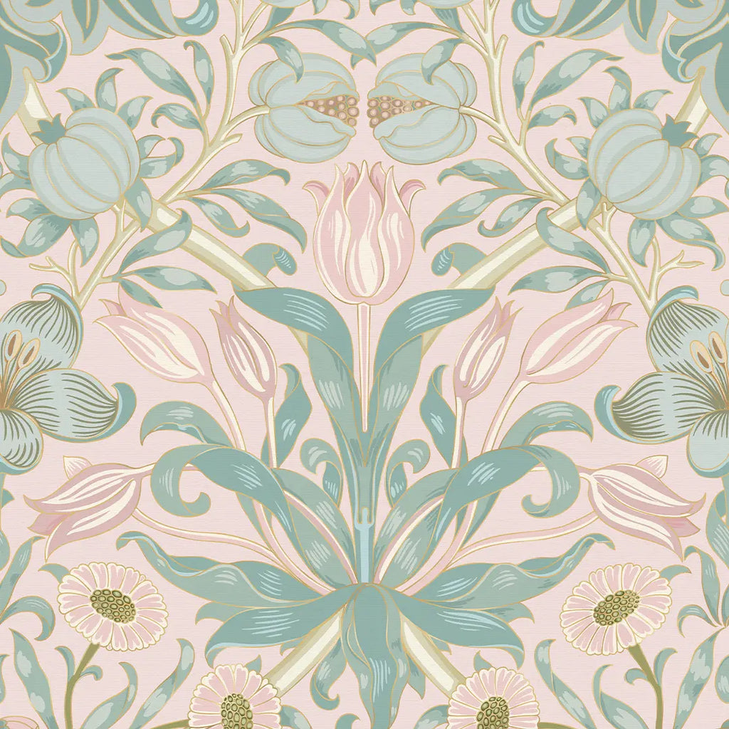 Pomegranate Grove Wallpaper in Pink