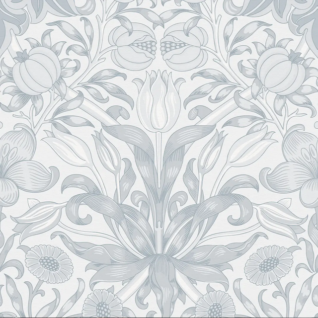 Pomegranate Grove Wallpaper in Soft Blue