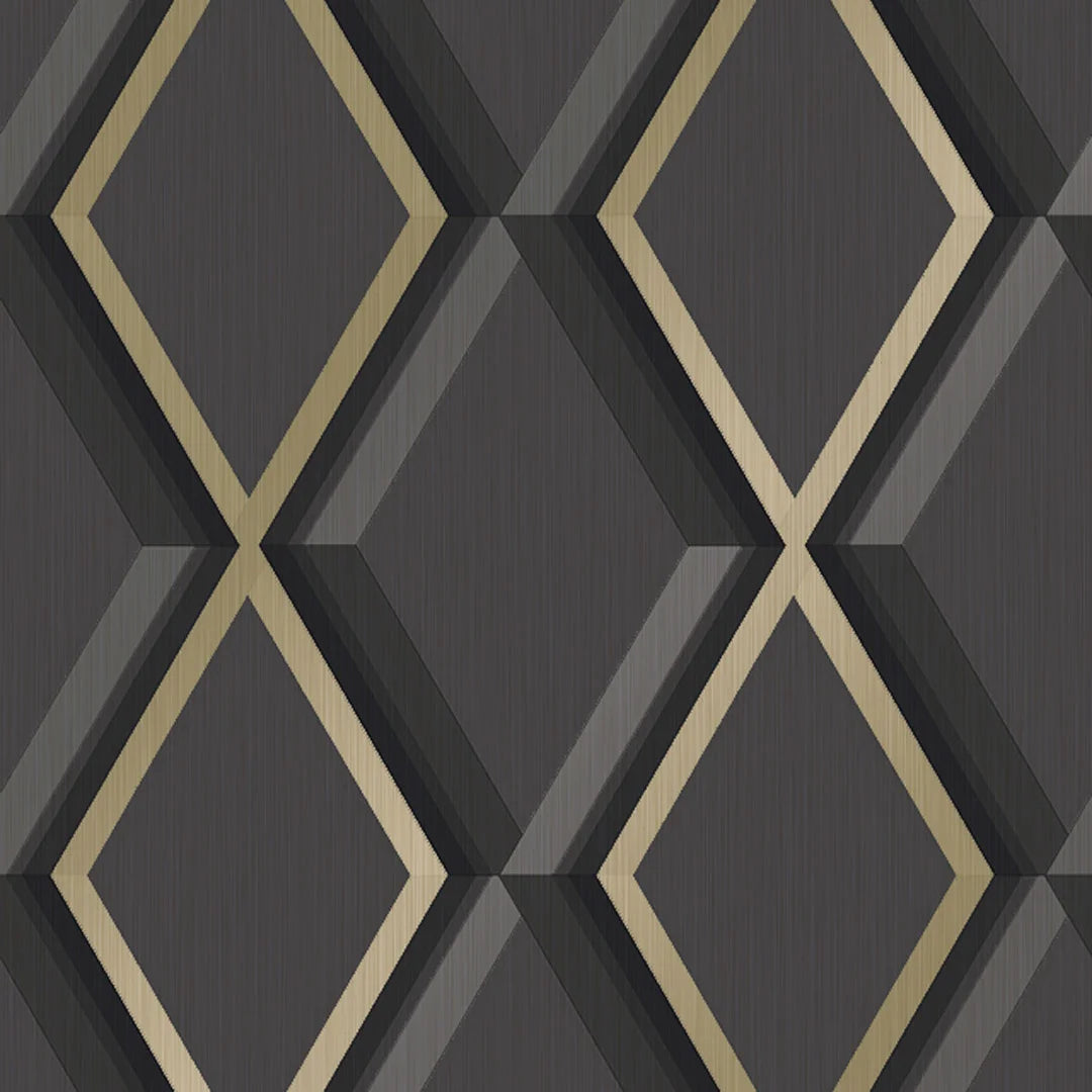 Sample of Profile Geomeric Wallpaper in Black