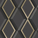 Profile Geometric Wallpaper in Black