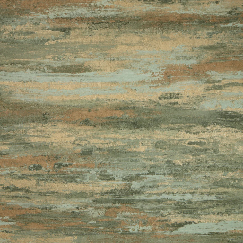 Sample of Seychelles Wallpaper in Green and Gold