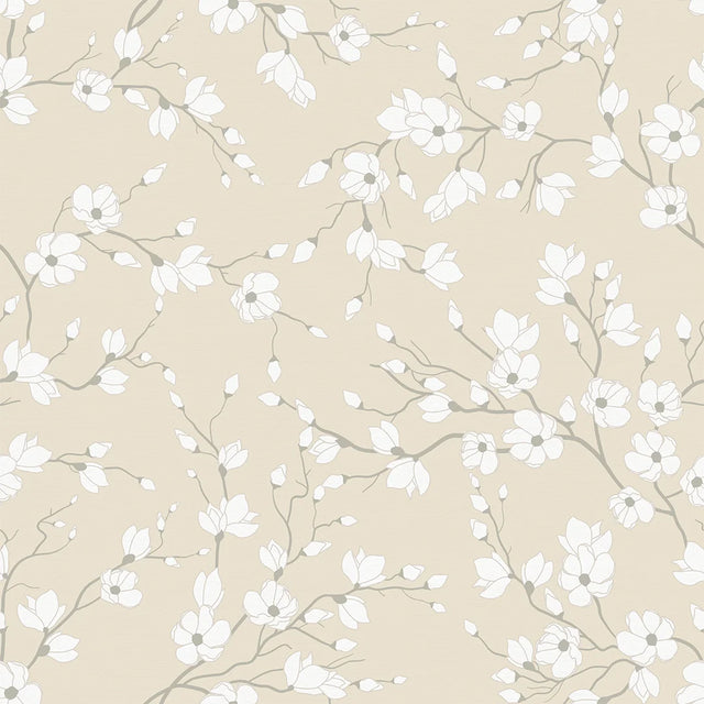 Spring Blossom Wallpaper in Cream