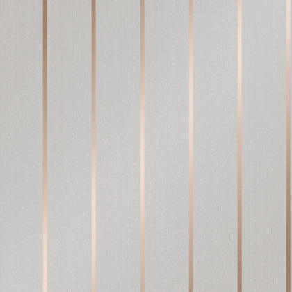 Stripe Panel Wallpaper in Soft Grey and Rose