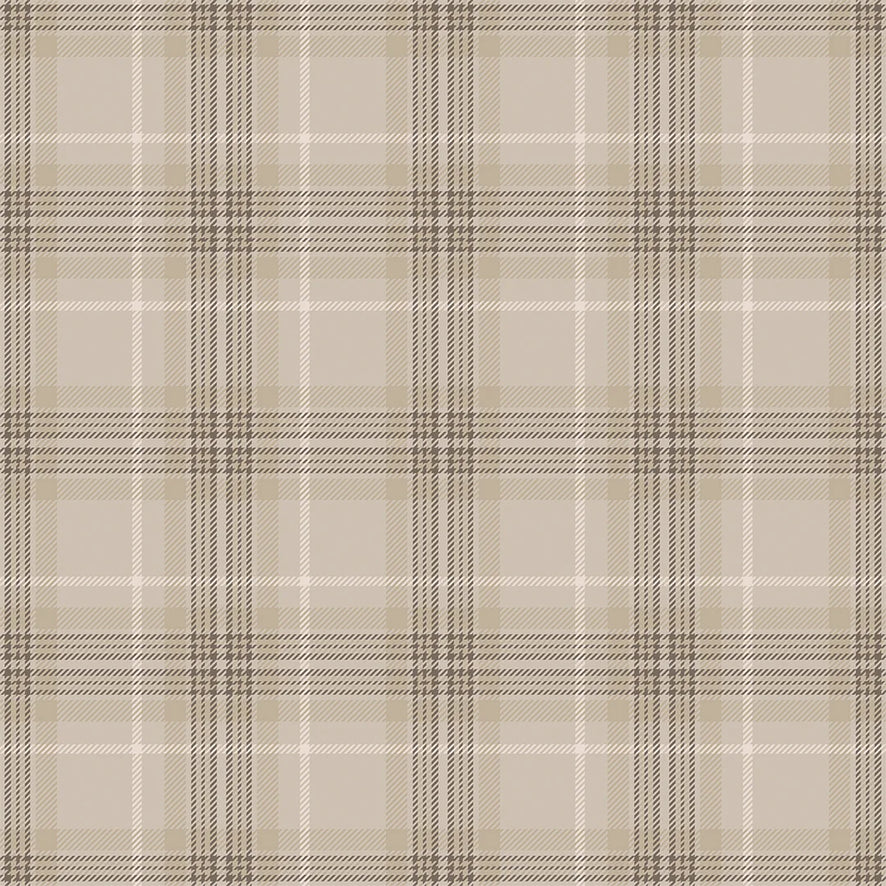 Traditional Check Wallpaper in Camel