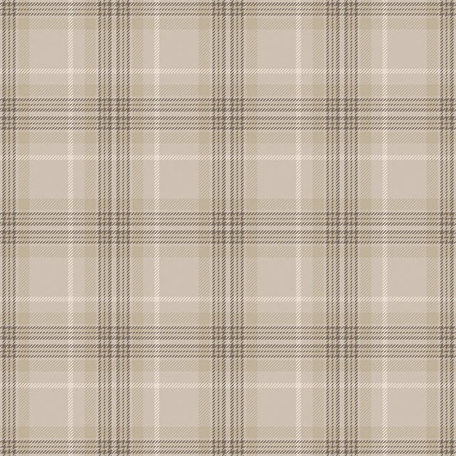 Traditional Check Wallpaper in Camel