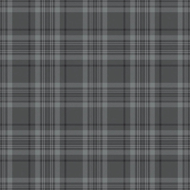 Traditional Check Wallpaper in Charcoal