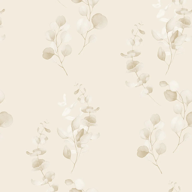 Trailing Eucalyptus Wallpaper in Sandstone