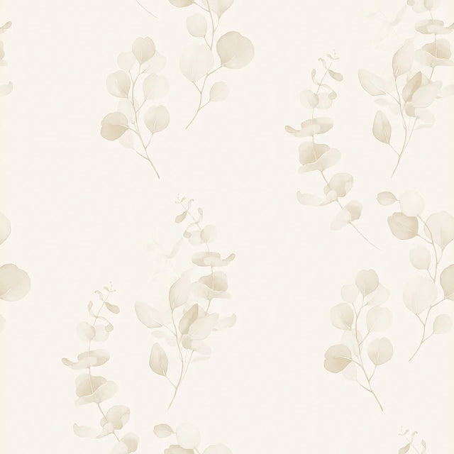 Trailing Eucalyptus Wallpaper in Warm Neutrals