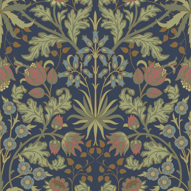 Tulip Trellis Wallpaper in Navy