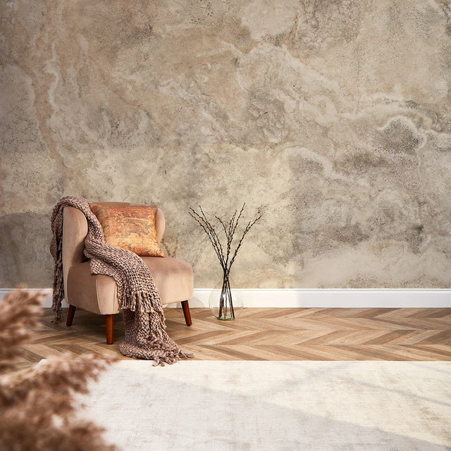 Veneto Full Wall Mural in Sandstone