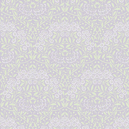 Vintage Daisy Wallpaper in Lavender and Sage