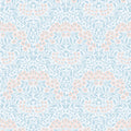 Vintage Daisy Wallpaper in Soft Blue and Peach