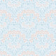 Vintage Daisy Wallpaper in Soft Blue and Peach