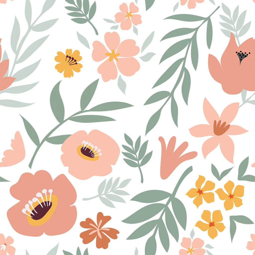 Sample of Pretty Flowers Wallpaper in Multicoloured – I Love Wallpaper