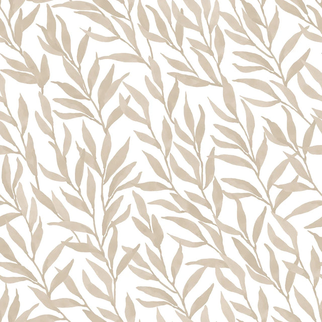 Willow Leaf Wallpaper in Natural