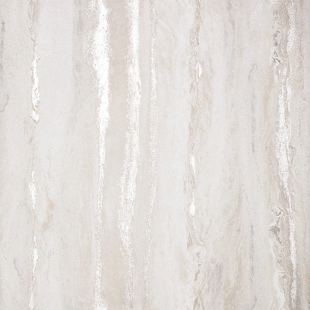 Zelda Metallic Wallpaper in Cool Grey with Metallic Silver