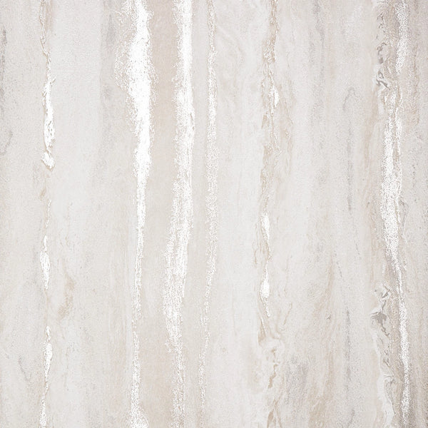 Zelda Metallic Wallpaper in Cool Grey with Metallic Silver