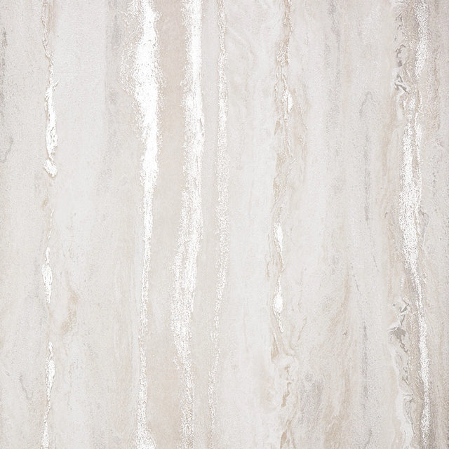 Zelda Metallic Wallpaper in Cool Grey with Metallic Silver