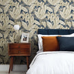 Adelaide Tropical Wallpaper in Navy and Gold