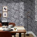 Agate Wallpaper in Amethyst and Grey