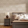 Artist's Garden Wallpaper in Shades of Cream