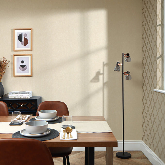 Camden Plain Textured Glitter Wallpaper Cream and Gold