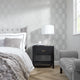 Camden Wave Wallpaper in Soft Grey and Silver