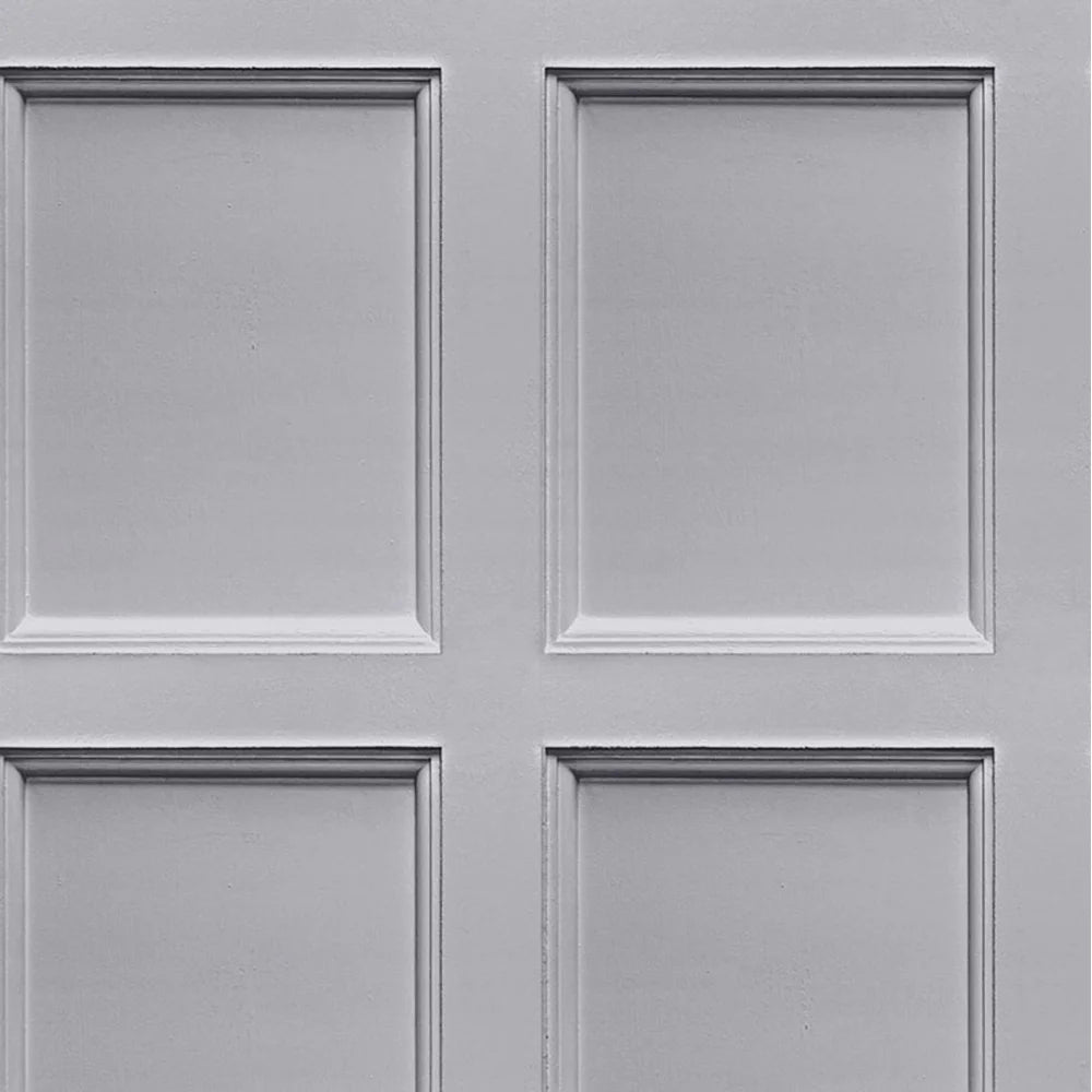 Classic Wood Panel Wallpaper in Grey