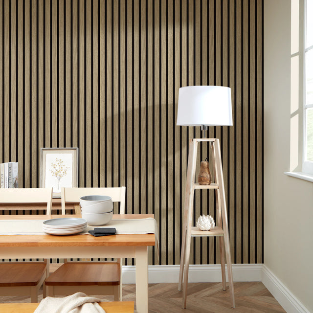 Contemporary Wood Slat Light Oak