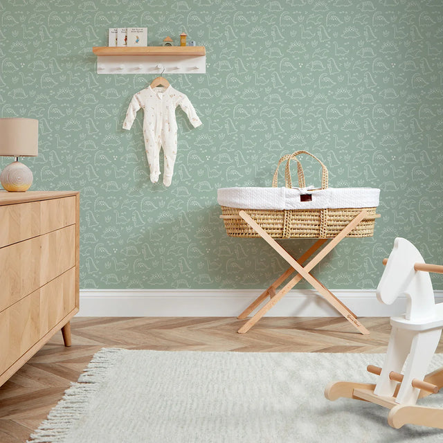 Dinky Dinos Wallpaper in Sage Green