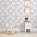 Ditsy Daisy Wallpaper in Lavender