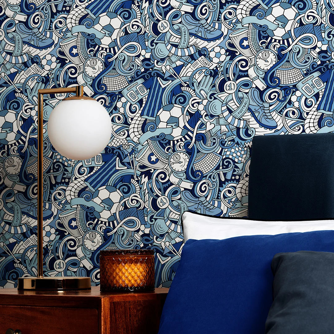 Dream Team Wallpaper in Blue and White – I Love Wallpaper