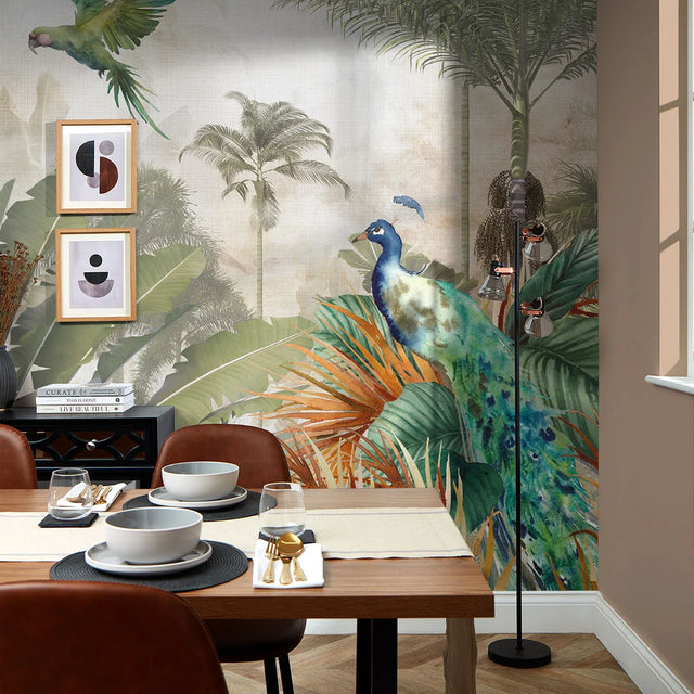 Himalayan National Park Full Wall Mural in Earthy Tones