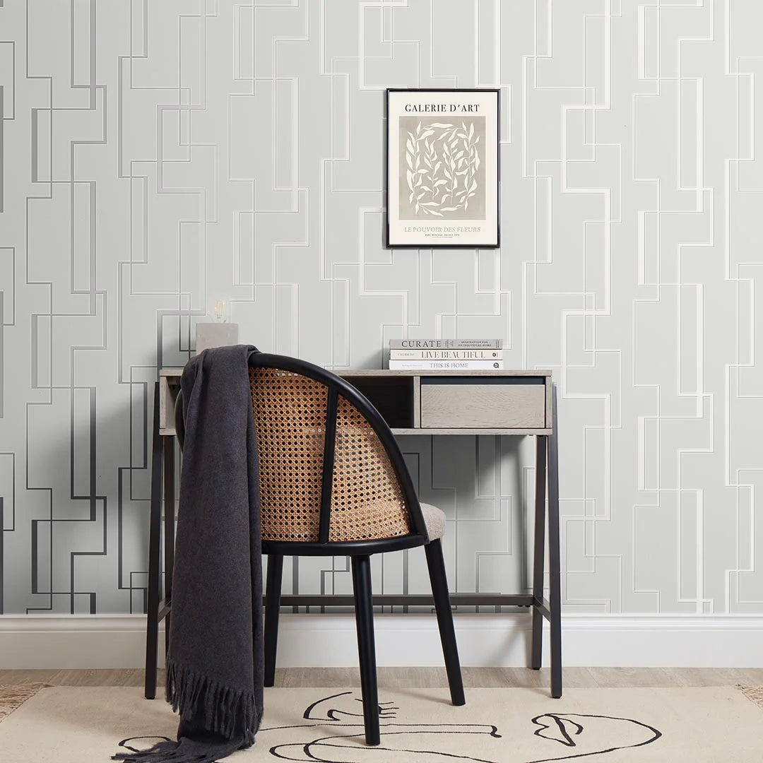 Schumacher Queen Of Spain Warm Silver Wallpaper 40% Off | Samples