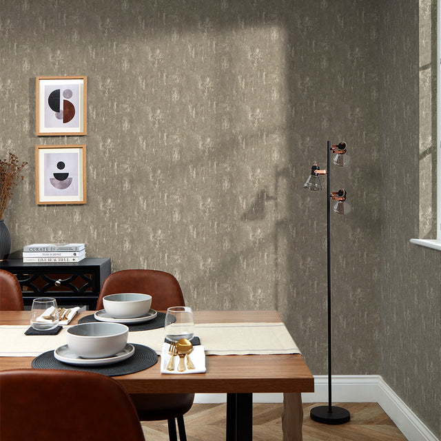 Milan II Wallpaper in Taupe and Beige