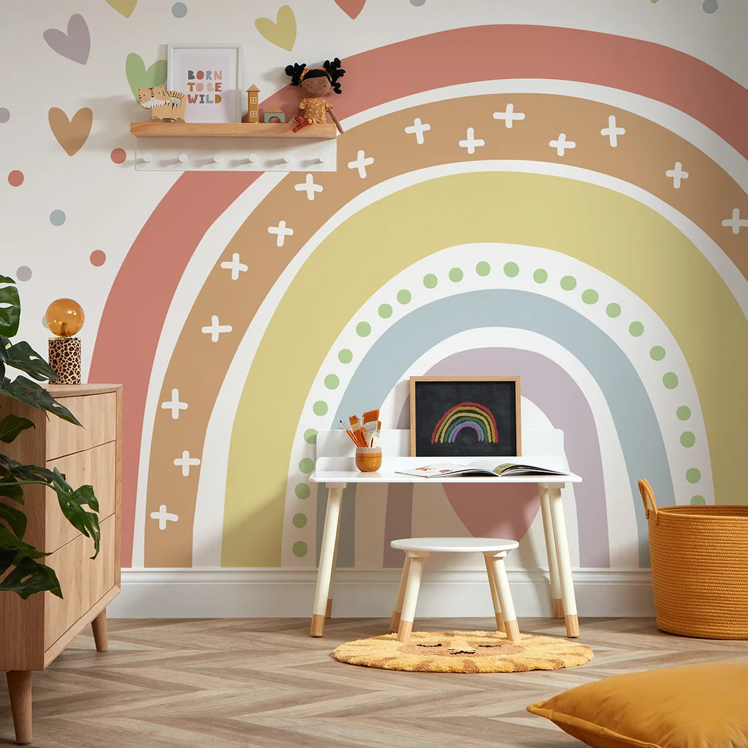 Over The Rainbow Full Wall Mural In Rainbow Pastels I Love Wallpaper over-the-rainbow-full-wall-mural-in-rainbow-pastels-i-love-wallpaper