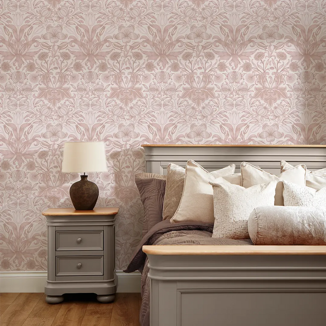 Pomegranate Grove Wallpaper in Soft Pink
