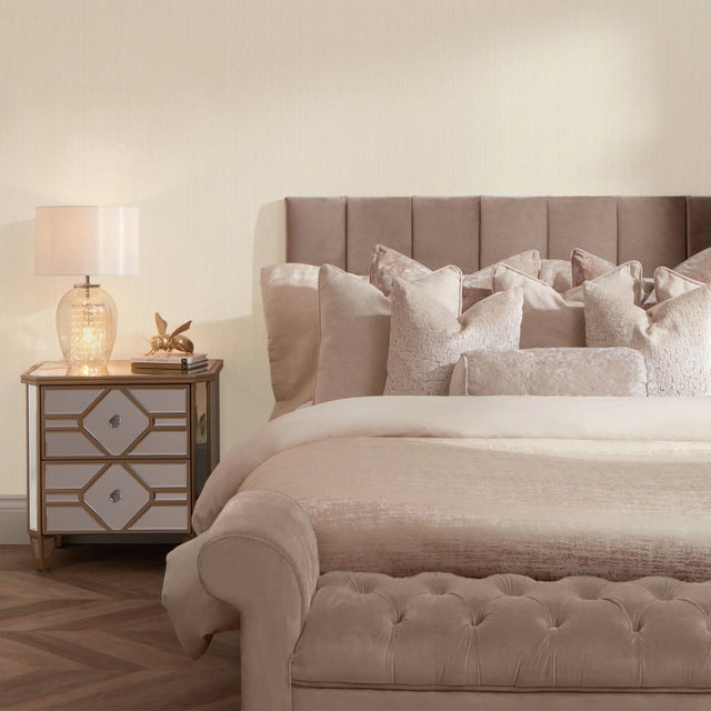 Prosecco Glitter Plain Speedyhang Wallpaper in Beige and Cream and Gold