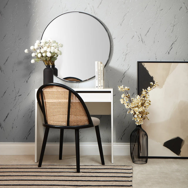 Sienna Wallpaper in Grey and SIlver