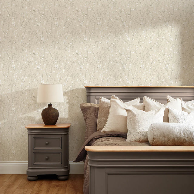Summer Meadow Wallpaper in Cream
