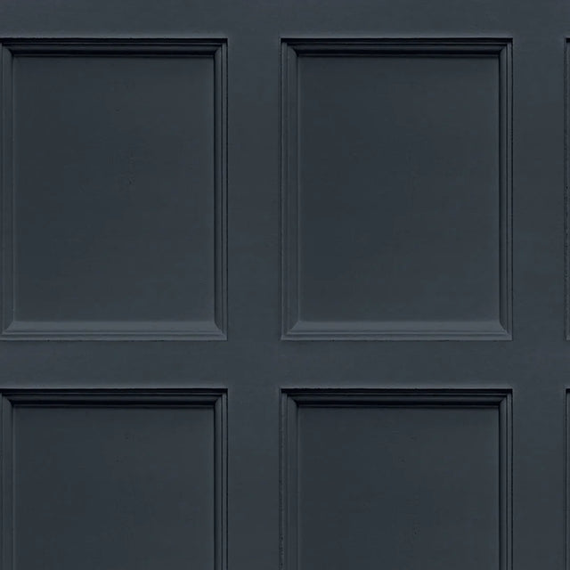 Classic Wood Panel Wallpaper in Blue
