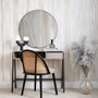 Calico Texture Fabric Effect Wallpaper in Black and Silver