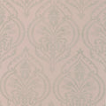 Moroccan Damask Wallpaper Blush, Silver