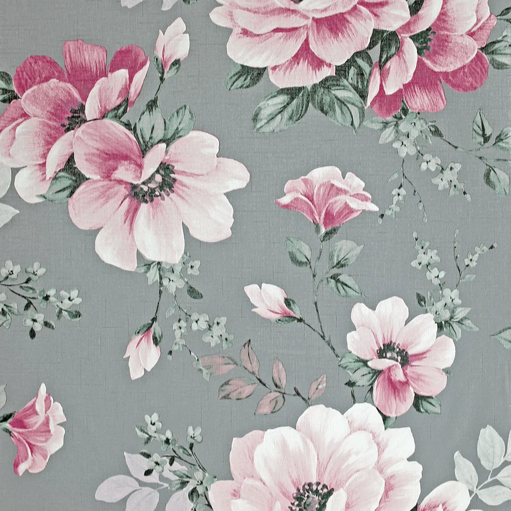 Celestial Grey Floral Wallcovering