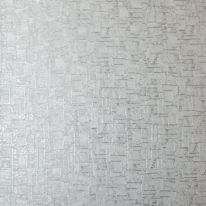 Basalt Texture Wallpaper in Silver