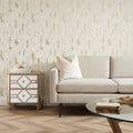 Manhattan Modern Wallpaper in White & Gold
